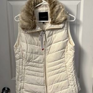 Talbots Ivory Puffer Vest